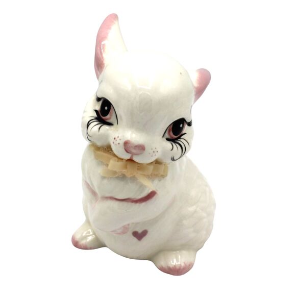 Vintage Bunny Rabbit Family Figurines Hand Painted Les Trois Paulettes Ceramics - Picture 3 of 9